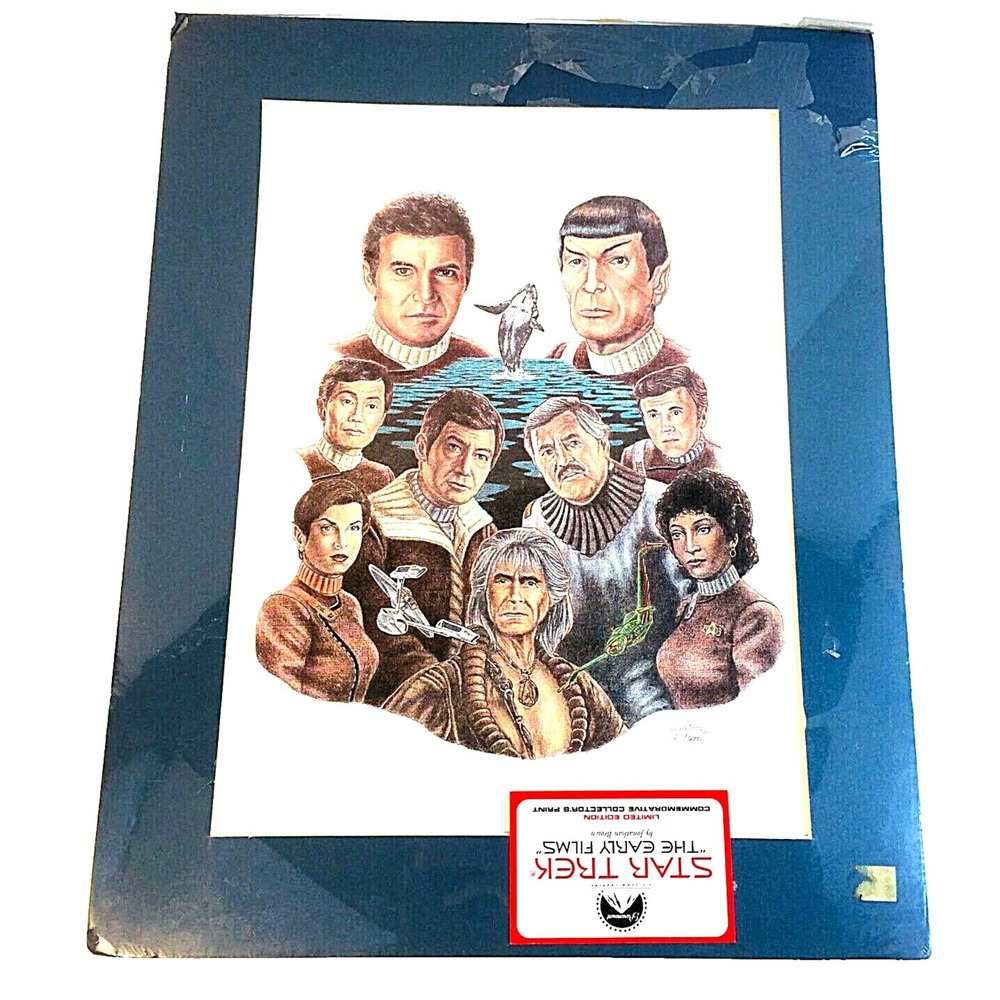 Star Trek The Early Films Jonathan Brown Limited Commemorative Print Poster